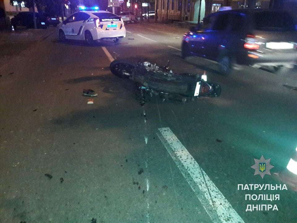 Патрульные задержали пьяного мотоциклиста в центре Днепра (Фото)