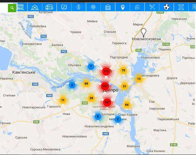 На карте Днепра появилось 728 детских площадок
