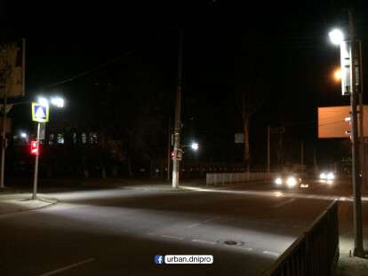 В Днепре показали, как должна выглядеть подсветка дорожных переходов: фото
