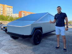 Как украинец создал копию известного Tesla Cybertruck из старого микроавтобуса (ВИДЕО)