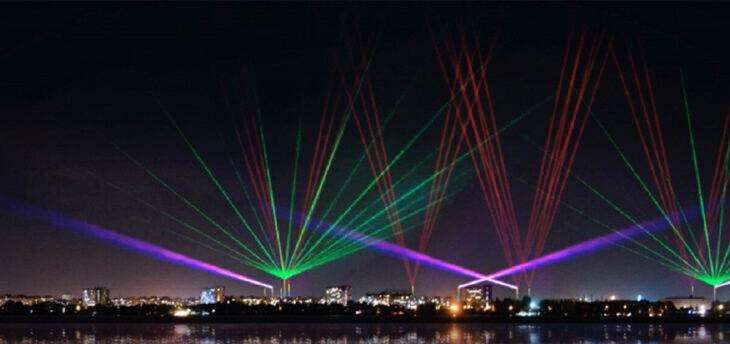 Уникальное свето-лазерное шоу в Днепре: сморите прямо сейчас
