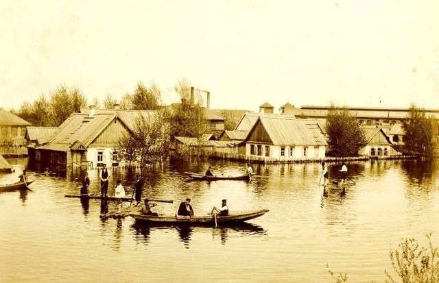 Наводнение в Екатеринославе. Фото начала XX века.