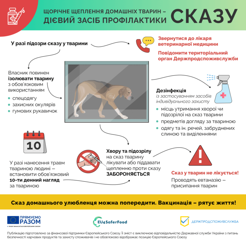 На Дніпропетровщині почали імунізацію м'ясоїдних тварин від сказу