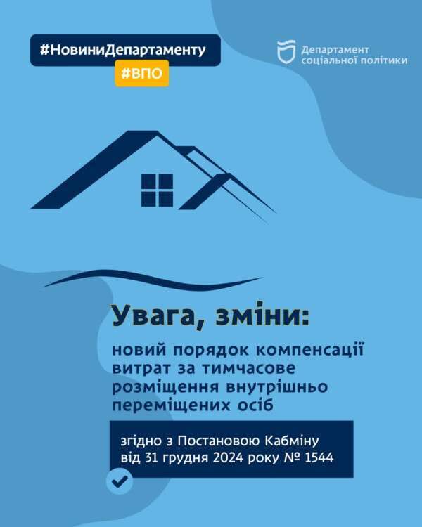 Кабінет Міністрів України затвердив новий порядок компенсації на проживання ВПО