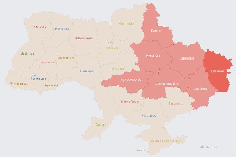 В Україні розпочалася масштабна повітряна тривога: є загроза запуску ракет