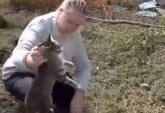 На Дніпропетровщині врятували кицьку, яка дві доби трималася за гілку у колодязі