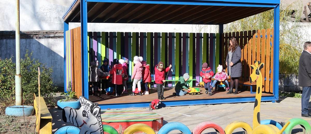 У Дніпрі оновлюють альтанки у дитсадках