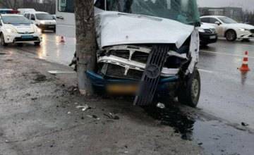В Днепре маршрутка влетела в столб