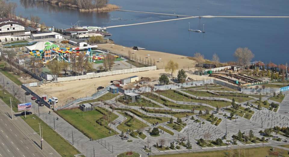 В Днепре идет строительство второй очереди сквера “Прибрежный” (ФОТО)