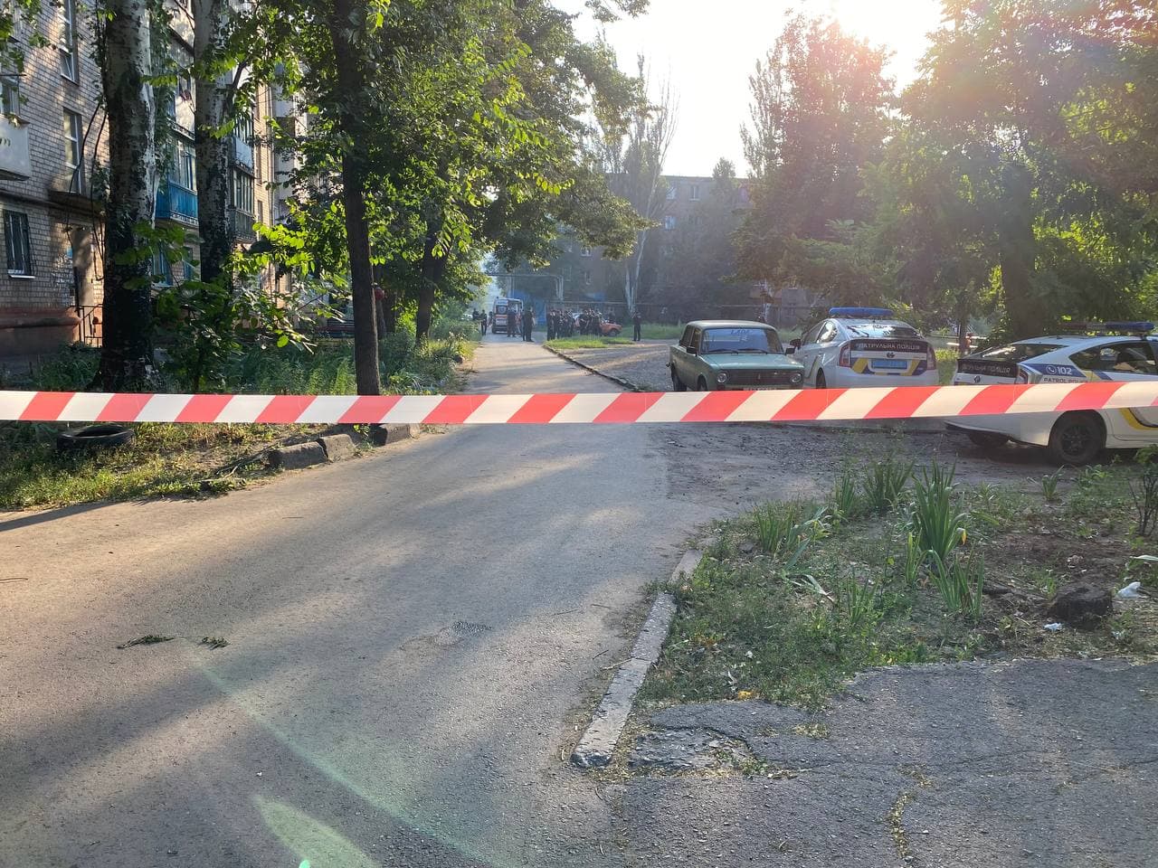 Момент взрыва гранаты в жилом районе Кривого Рога (ВИДЕО)