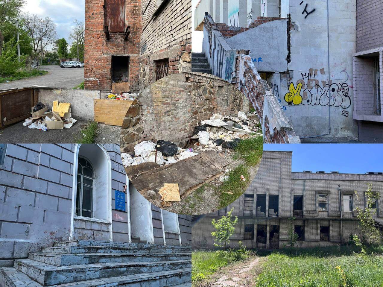 Замість тисячі слів: Денисенко показав фотографії будівель ДНУ, які роками перебувають у занедбаному стані