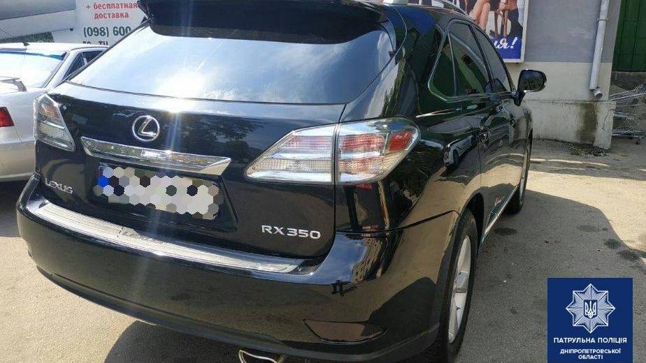 У Дніпрі крадій лексуса попався на порушенні правил дорожнього руху