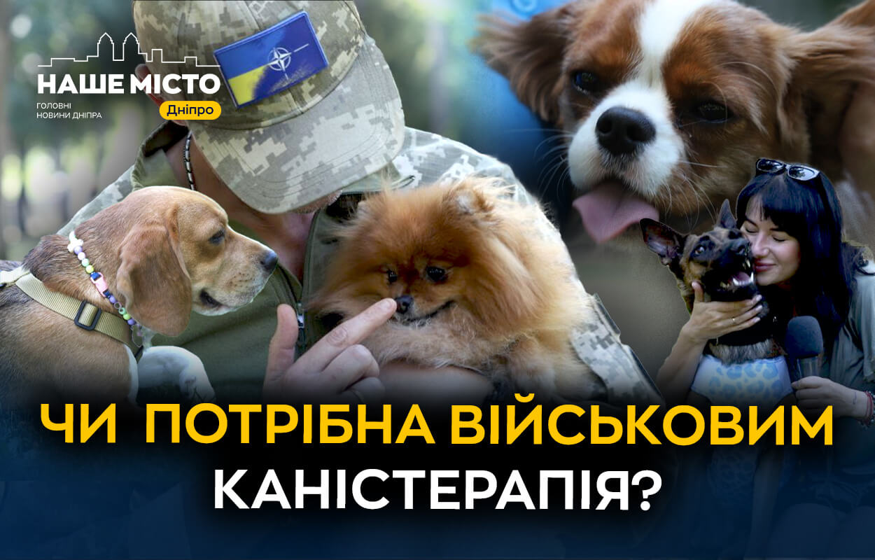 Каністерапія у Дніпрі: чотирилапі допомагають військовим