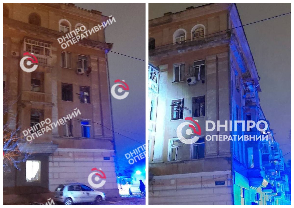 У Дніпрі через атаку дронів пошкоджено житлові будинки