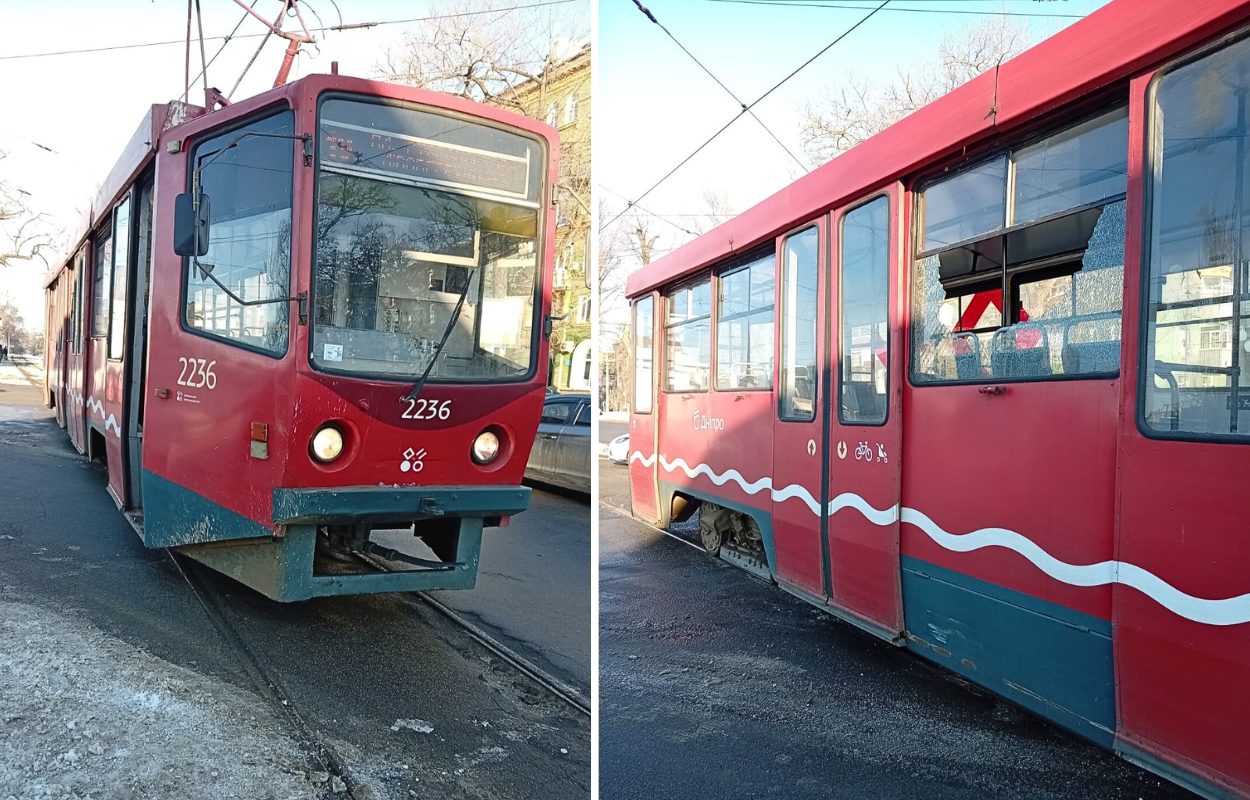 Вандали пошкодили трамвай у Дніпрі