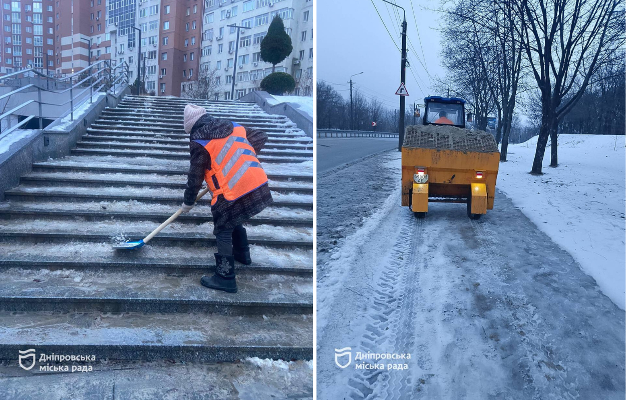 Дніпро: комунальники активно борються з наслідками зимових опадів