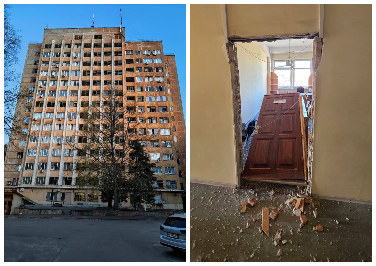 Нічна атака пошкодила кампус НТУ “Дніпровська політехніка”