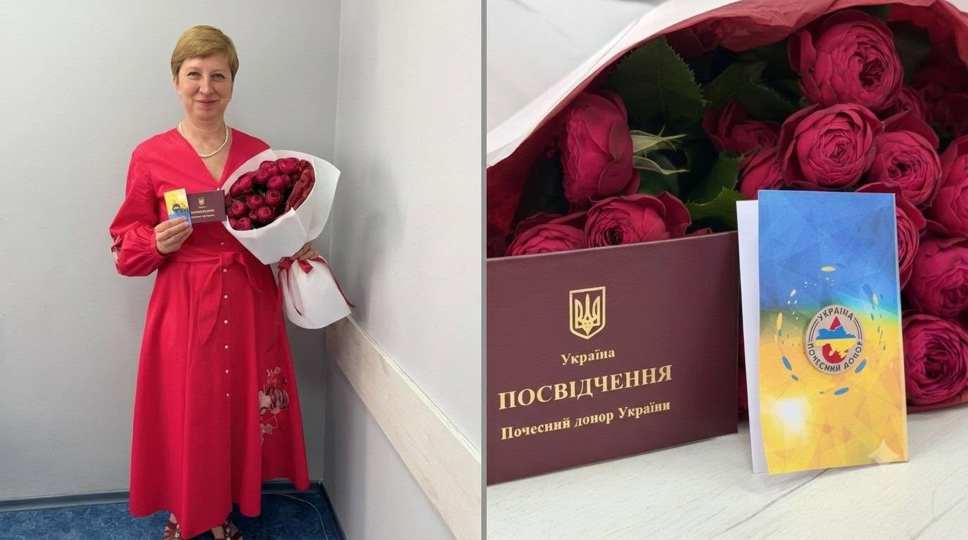Парамедикиня з Дніпра отримала звання «Почесний донор України»
